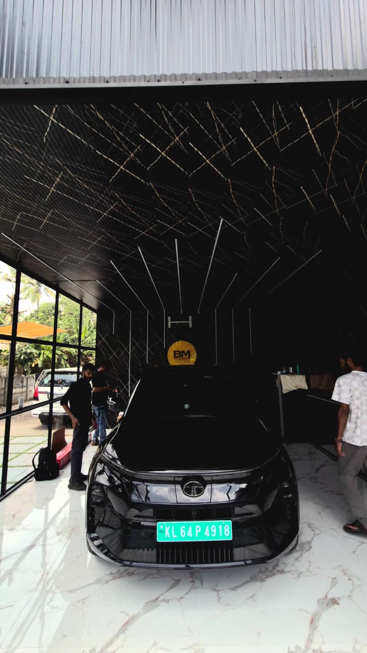 Car inside the BM Car Wash & Valeting detailing bay